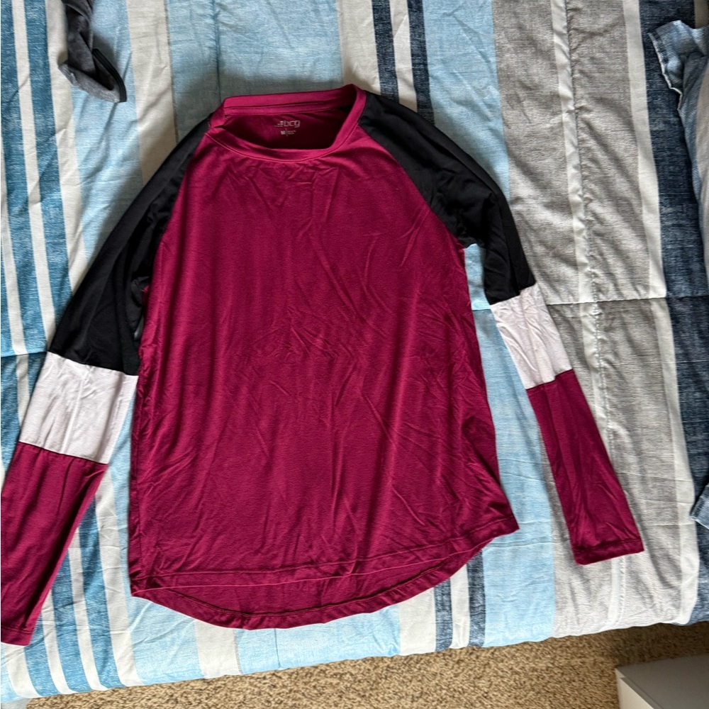 BCG Maroon Long Sleeve Top